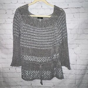 Belamie‎ beaded sweater size L